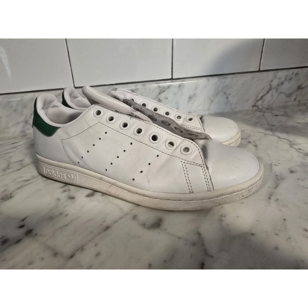 Adidas Stan Smith White Green Casual Sneakers B24105 Women's Size 6.5
